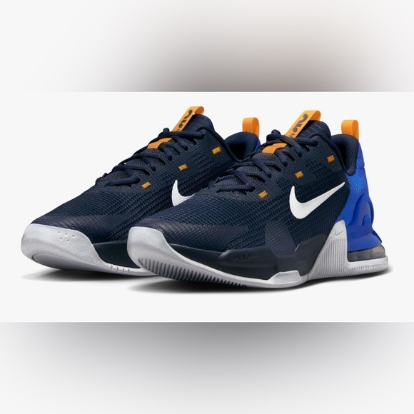 Nike Air Max Alpha Trainer 5 Mens Sneakers Size 8.5 Black Orange & Blue - Picture 12 of 12